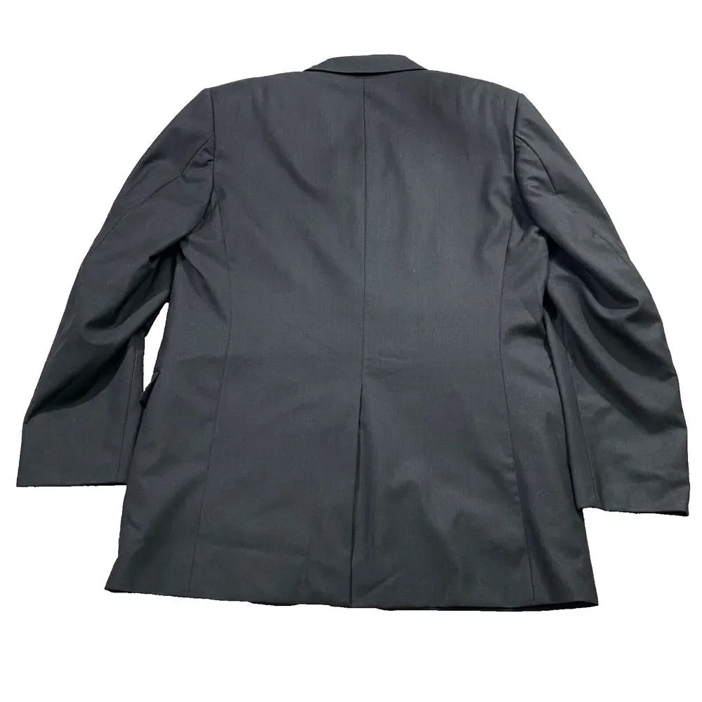 Hickey Freeman 44L Gray Loro Piana Tasmanian Super 130's Wool 2 Btn Blazer‎
